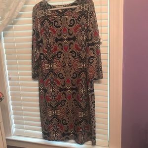 Charter Club Printed Dress 92% Nylon 8% Spandex